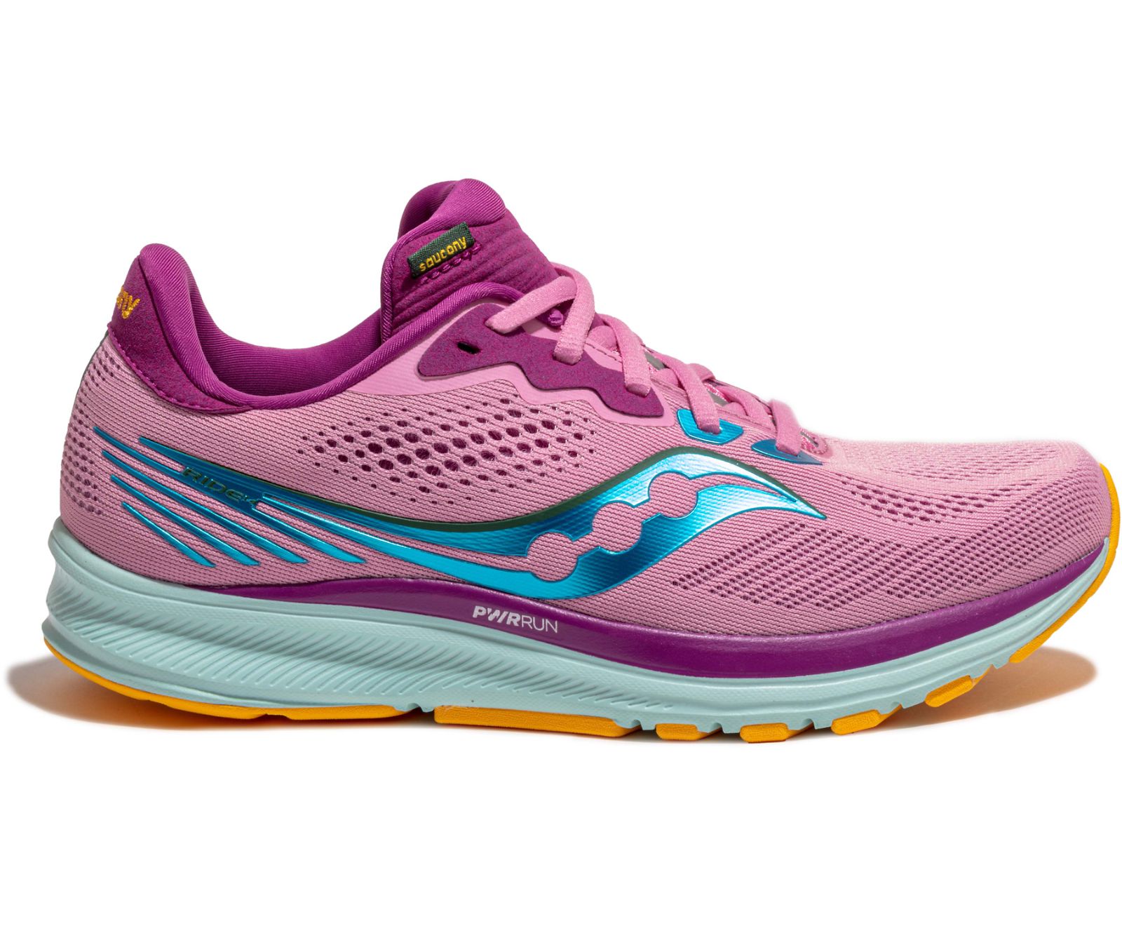 Women's Saucony Ride 14 Running Shoes Pink / Purple | Singapore 191OKIR